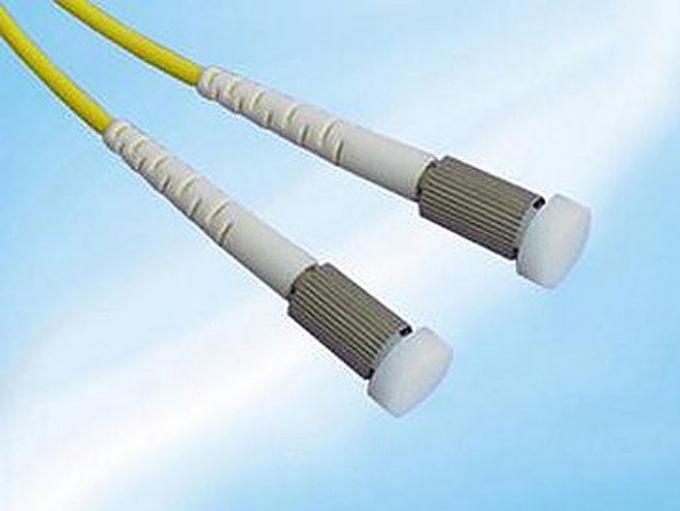 Kabel Kuning LSZH D4 Konektor Serat Optik Dengan Kuningan Berlapis Nikel