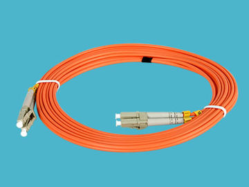 Kabel oranye LSZH LC MM Fiber Optic Patch Cord, SM PC≥ 50dB Return Loss