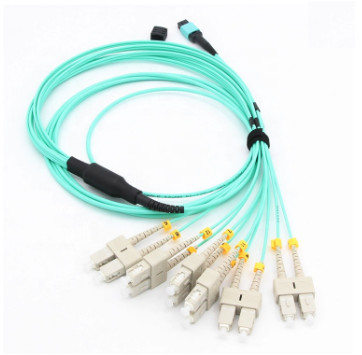 8 Core 12 Core MPO MM OM3 OM4 Female ke LC 12 Core MPO MTP Fiber Optic Patch Cord