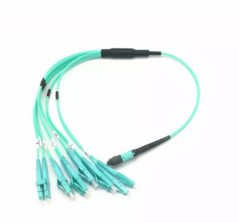 OM3 MPO - Kabel Patch Serat Optik LC 3.0mm 12 Core