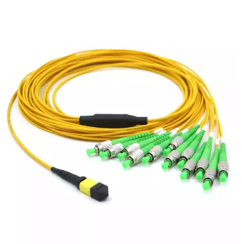 MPO Ke FC Fiber Optic Jumper 12 Fiber OM4 2.0mm Optic