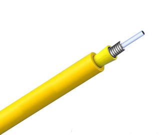 Warna kuning GJSJV Coaxial Kabel Serat Optik Dalam Ruangan GJSJV Dengan Penyangga Ketat 0.6mm