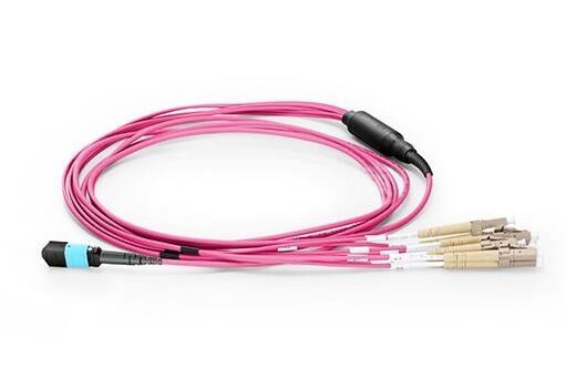 Purple FTTB Female Male UPC APC Mpo Fanout Cable