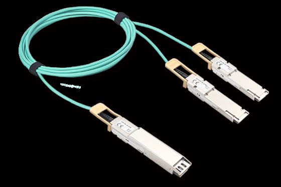 kualitas OSFP 800G ke QSFP112 2 x 400G AOC untuk fungsi diagnostik digital pabrik