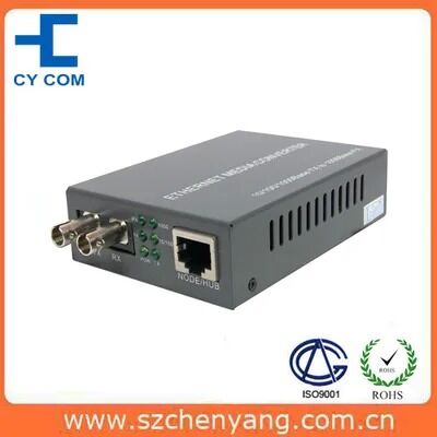 Kualitas 10 / 100m Dual Fiber Sm 25km St Fiber Optic Media Converter Pabrik