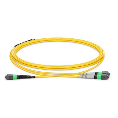 kualitas MTP Breakout Cable dengan 0,35dB Low IL dan 8° APC Endface untuk OFNP Fire Safety-Rated Data Center Links pabrik