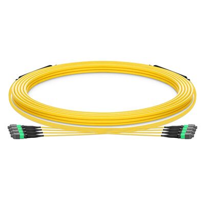 kualitas MTP Trunk Cable dengan 0,35dB Low IL OFNP Fire Safety-Rated dan G.657.A1 Bend Insensible Fiber untuk Kabel Densitas Tinggi pabrik
