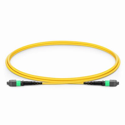 Kualitas Kabel Jumper MPO dengan IL Rendah 0.35dB untuk Transceiver 800G QSFP-DD dan Fiber Tahan Tekuk G.657.A1 Pabrik