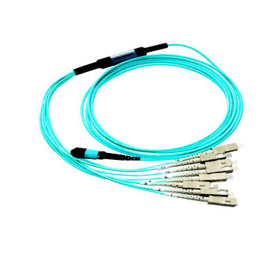 OM3 MPO Harness Cable Untuk Aplikasi Jaringan 40G 100G